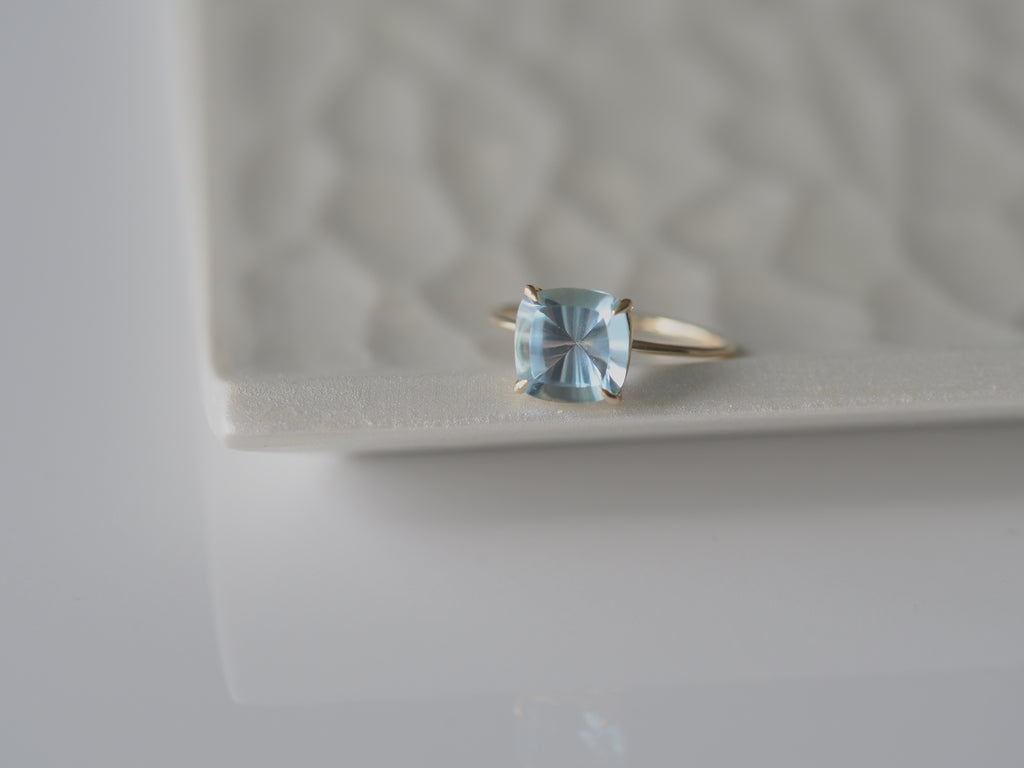 Blue topaz K10 ring