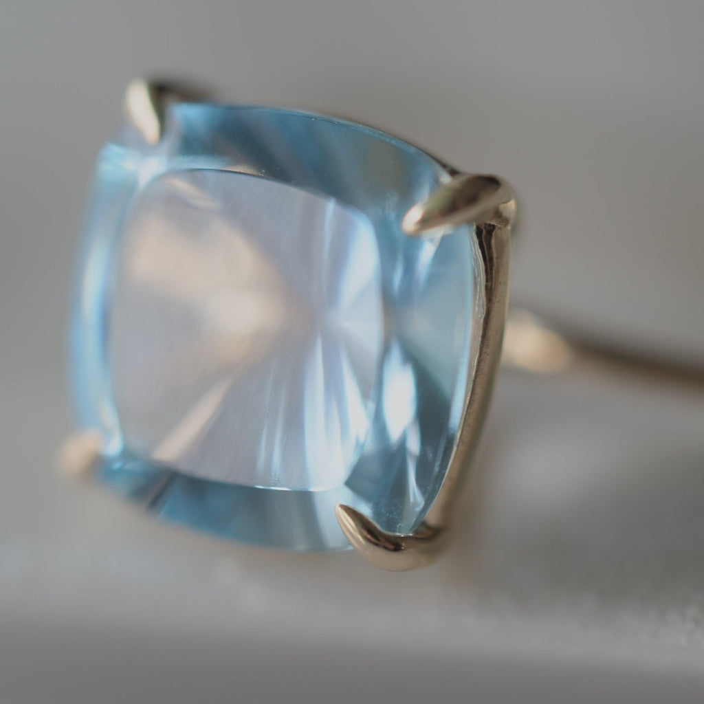 Blue topaz K10 ring