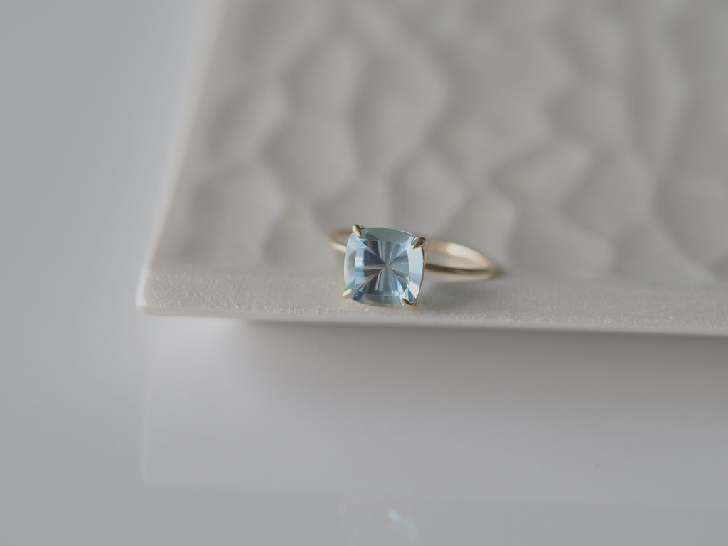Blue topaz K10 ring