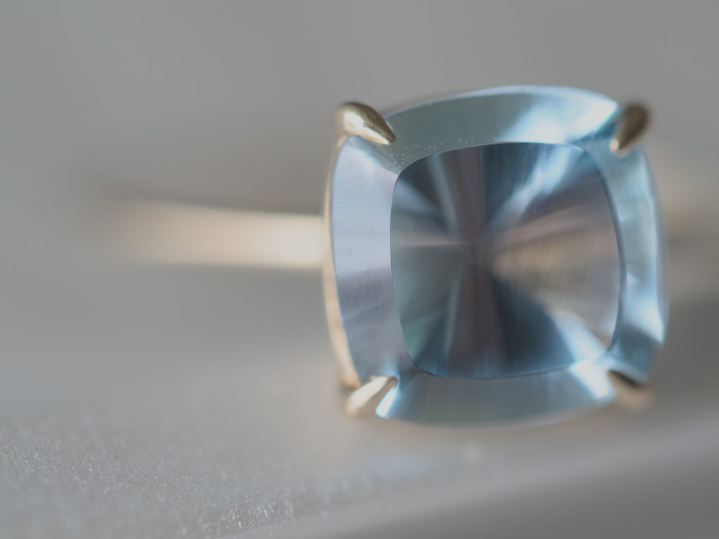 Blue topaz K10 ring