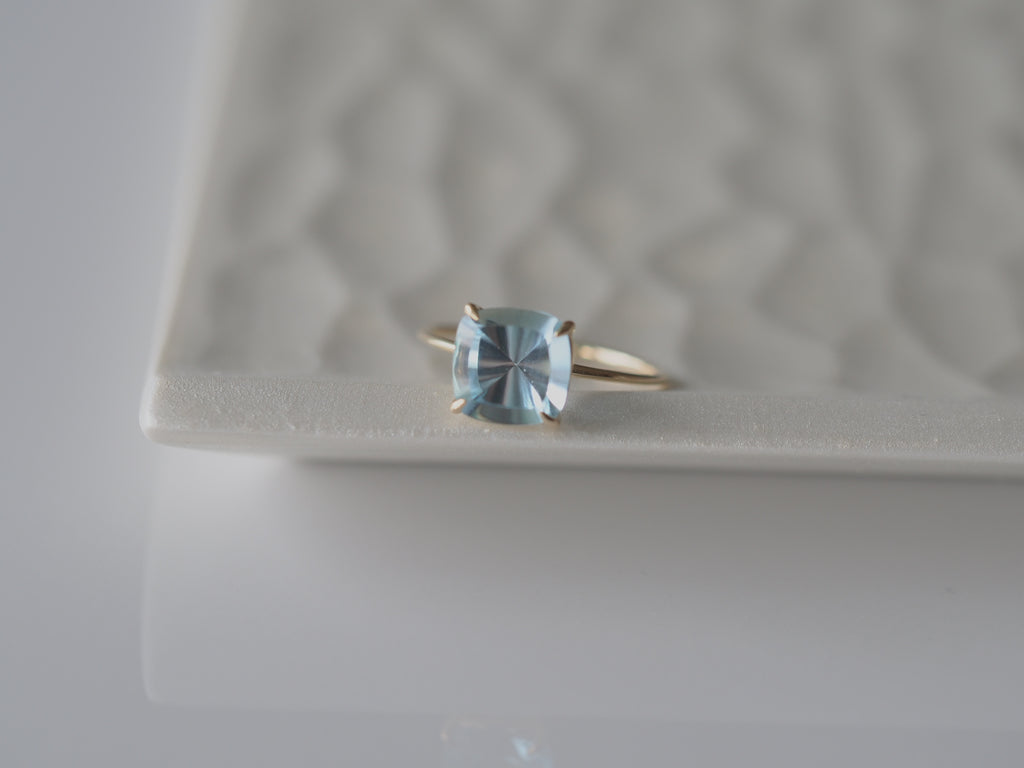 Blue topaz K10 ring