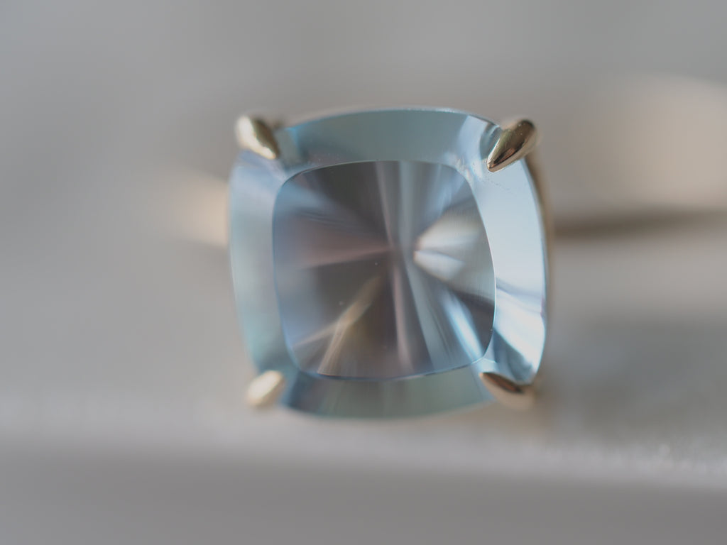 Blue topaz K10 ring