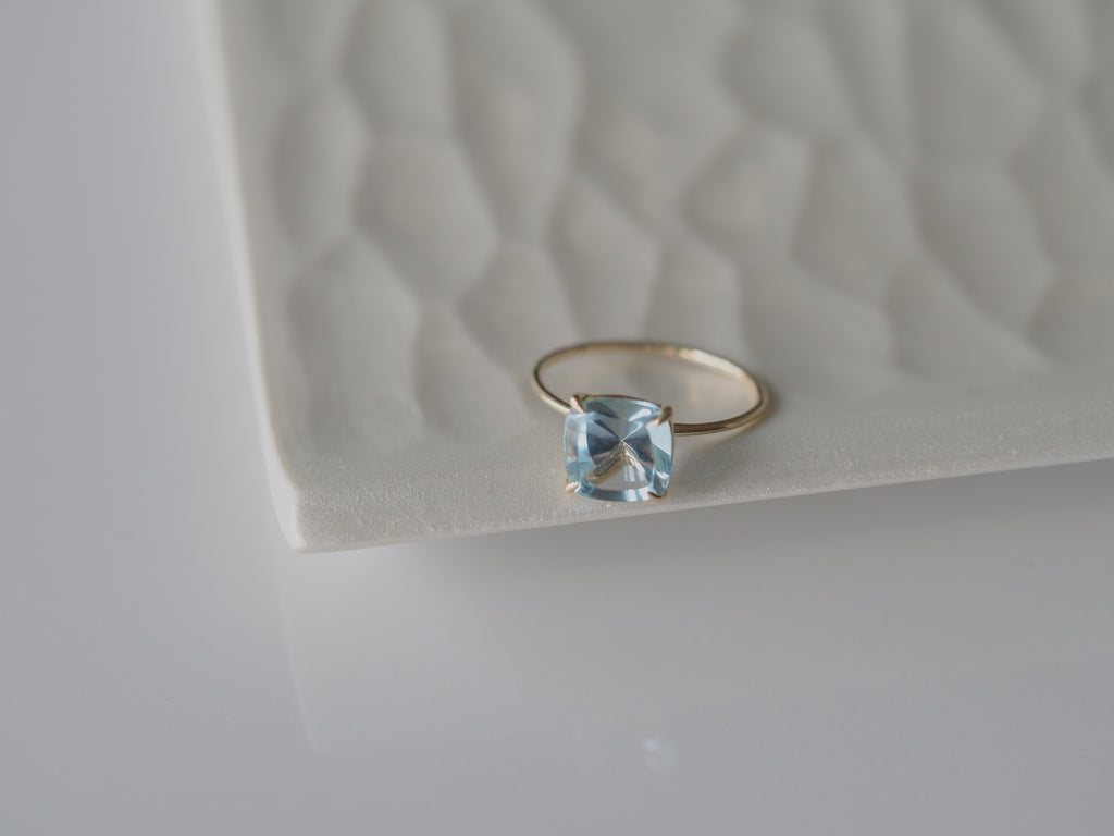 Blue topaz K10 ring