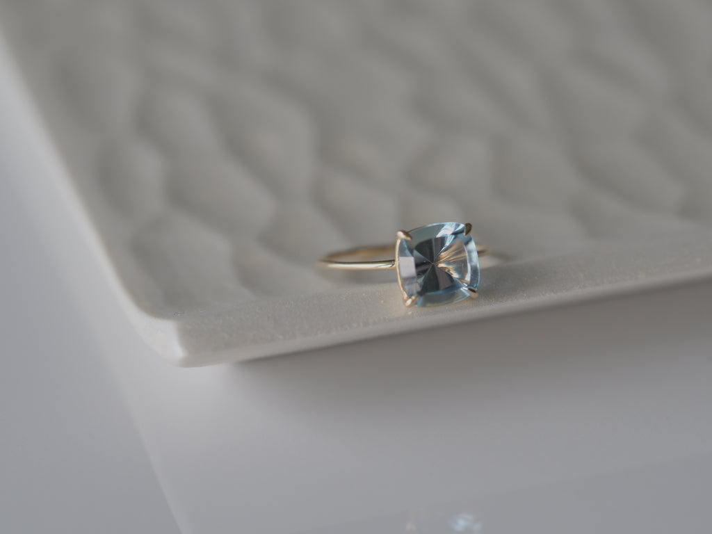 Blue topaz K10 ring