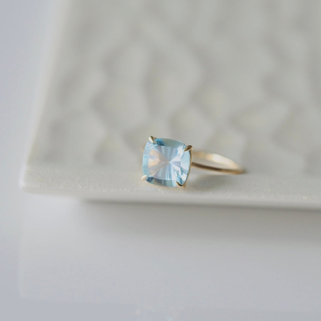 Blue topaz K10 ring