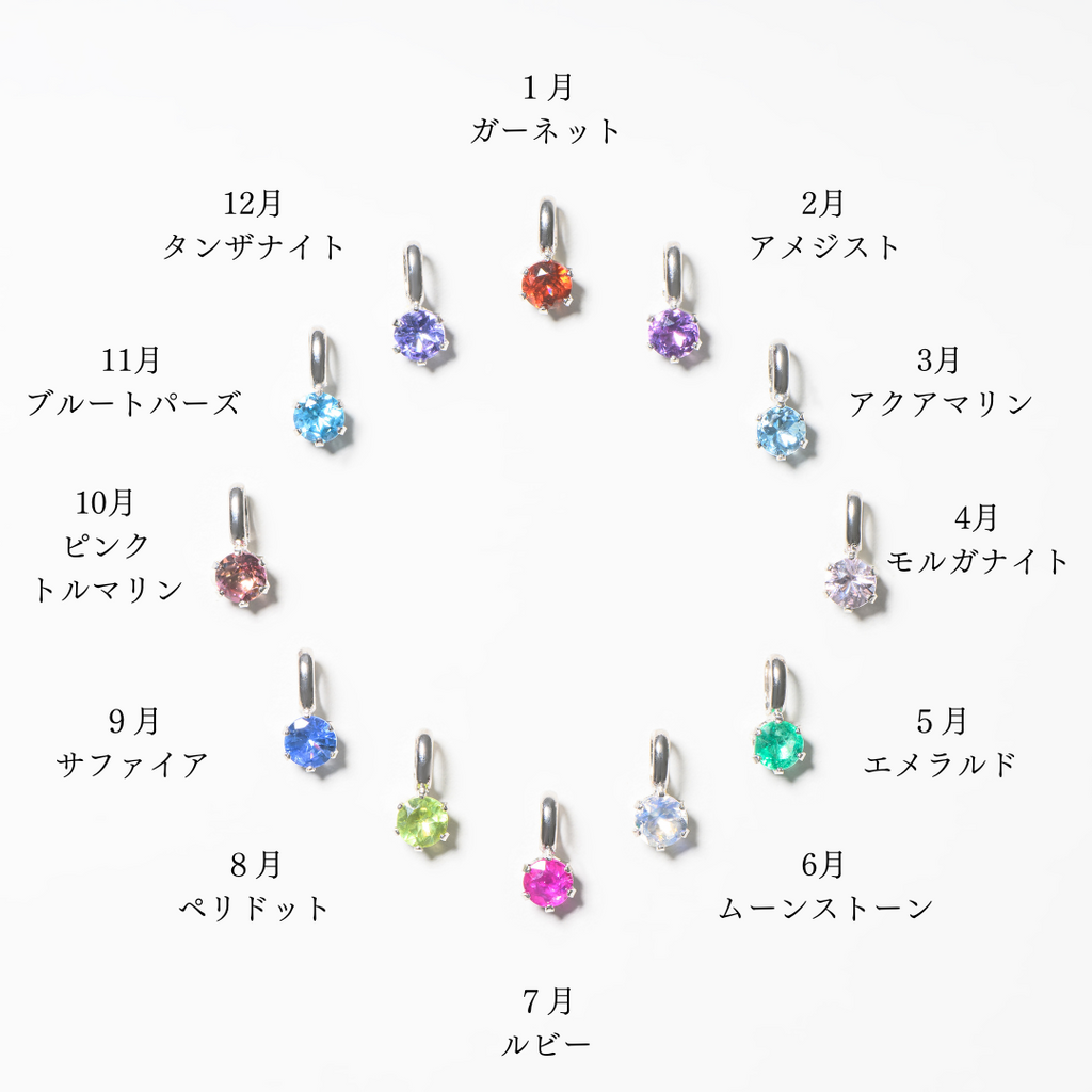 Bitrh stone charm  K18