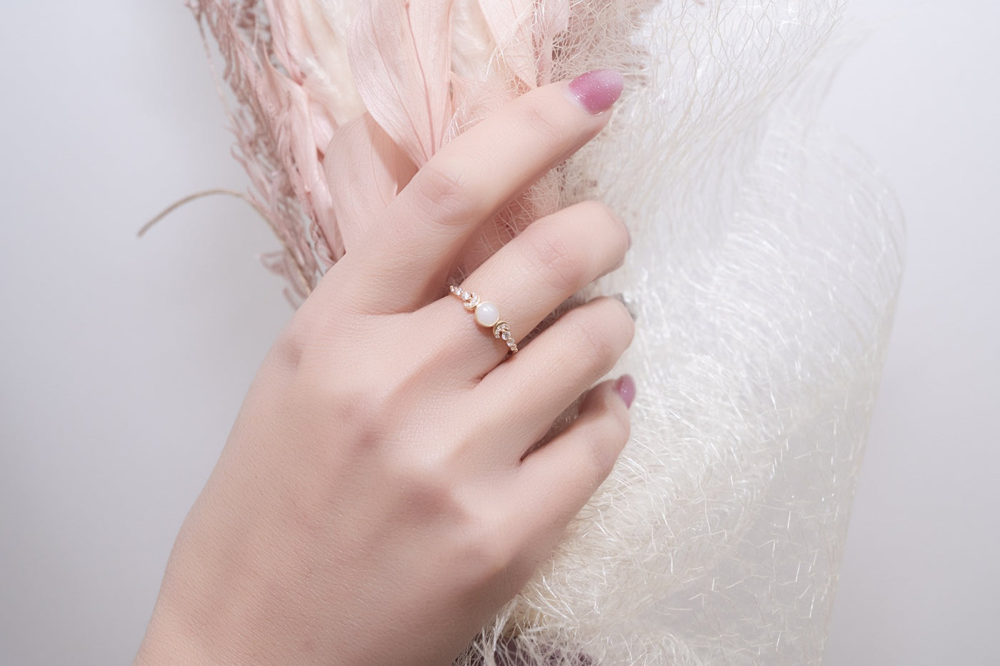 Moon ring K18 – Solid Love