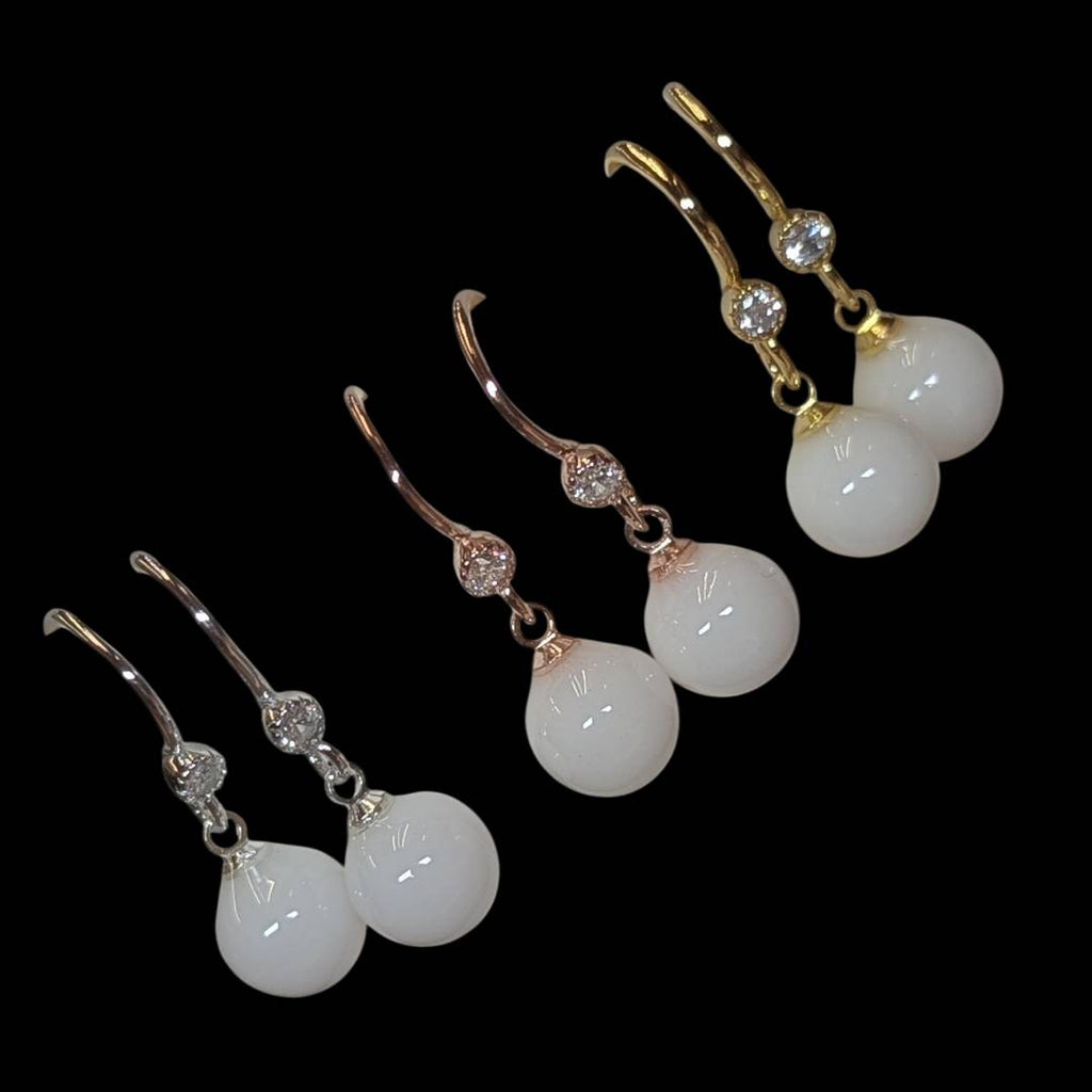 Drop earrings (can be changed to clip on earrings)