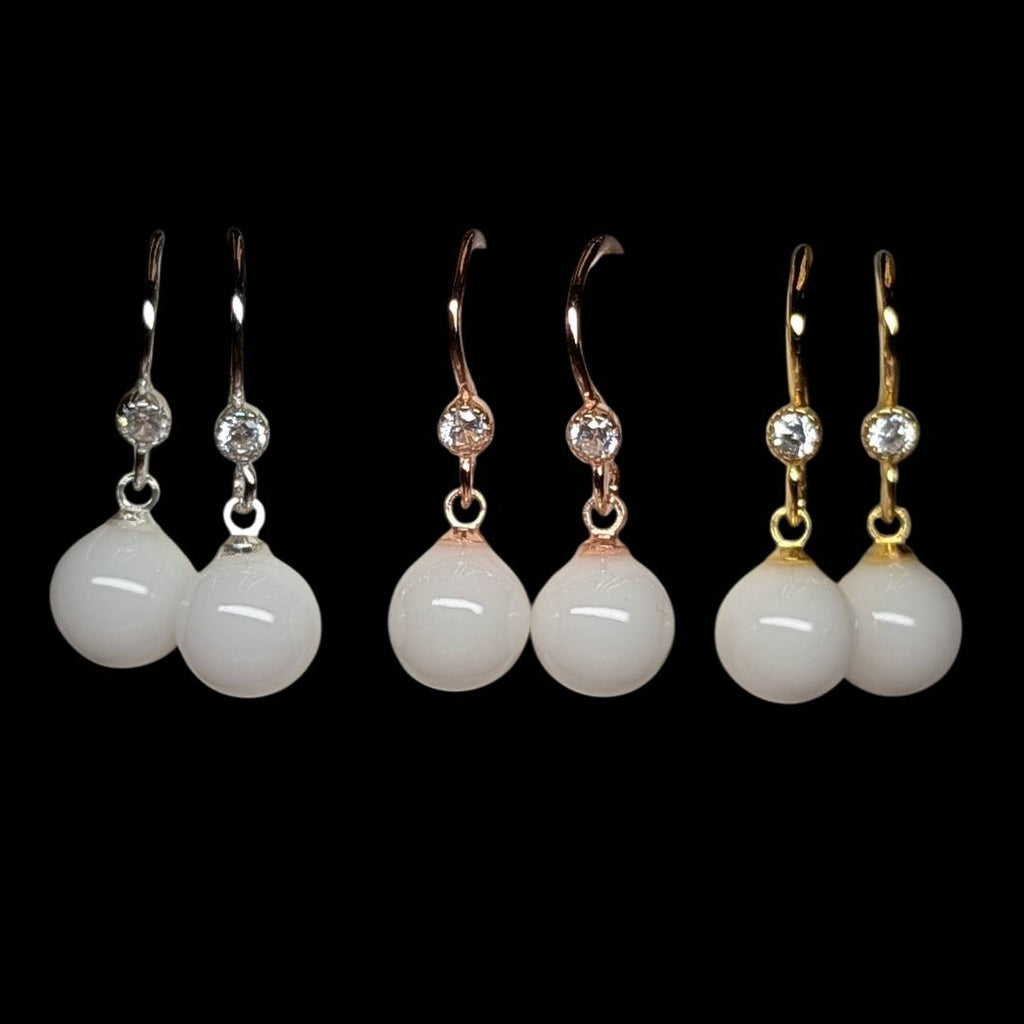 Drop earrings (can be changed to clip on earrings)