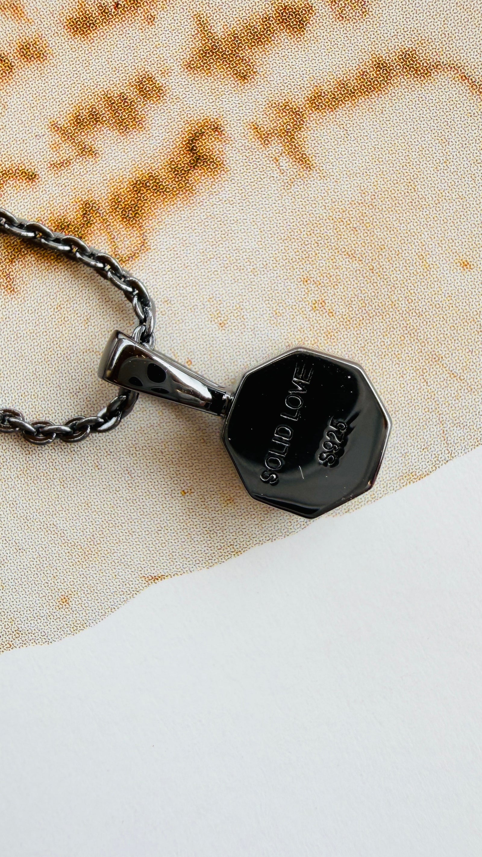 octagon necklace Black – Solid Love