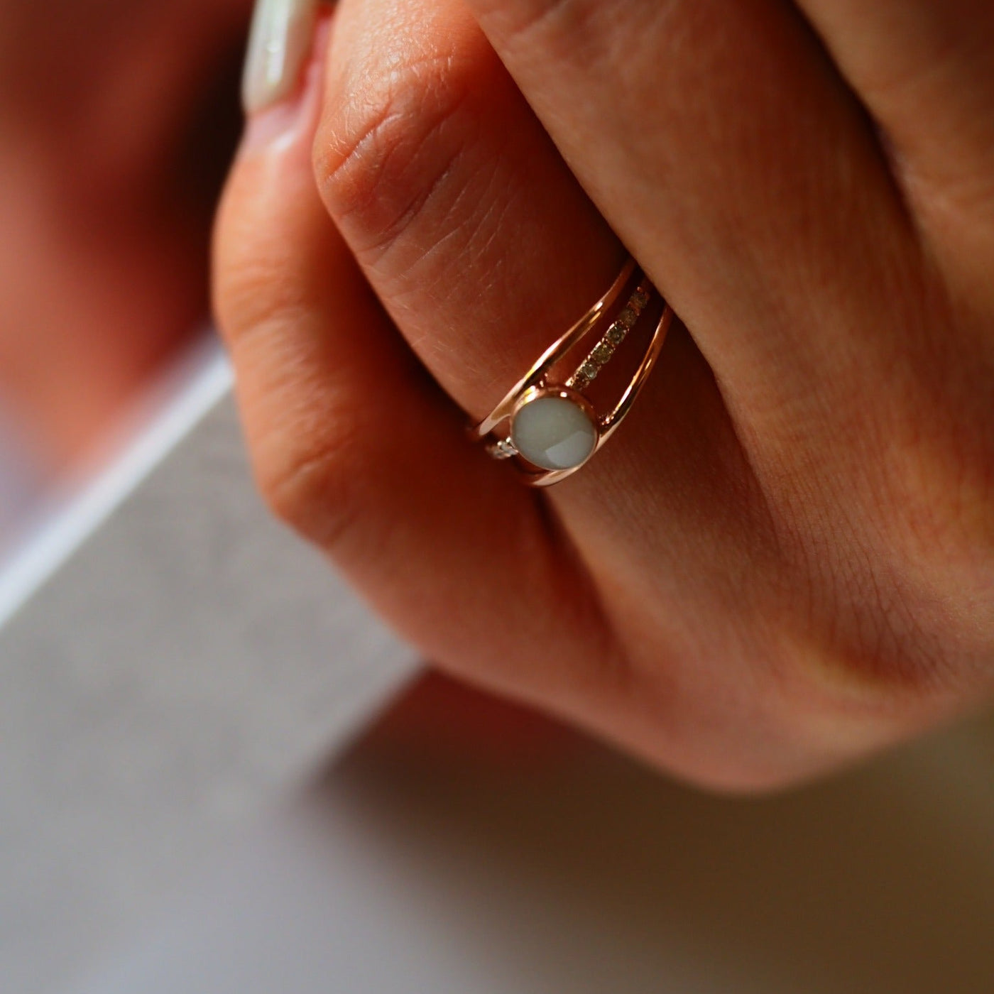 Triple Line Ring K10 – Solid Love
