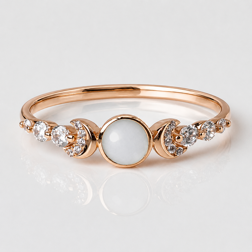 Moon ring  K18