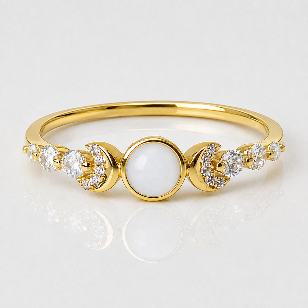 Moon ring  K18