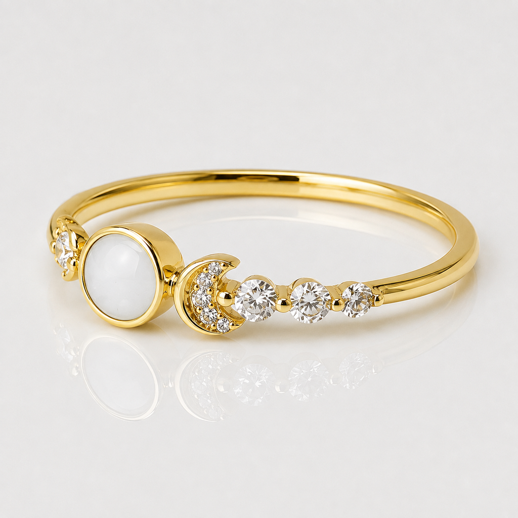 Moon ring  K18
